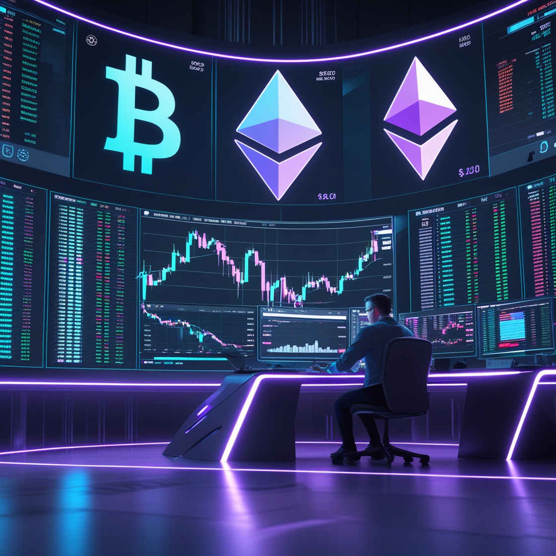 OKX trading platform with an interactive dashboard and cryptocurrency analysis tools