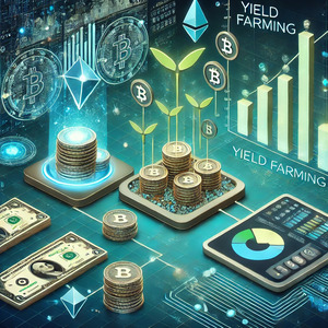 Illustration of a yield farming process in DeFi
